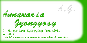 annamaria gyongyosy business card