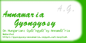 annamaria gyongyosy business card